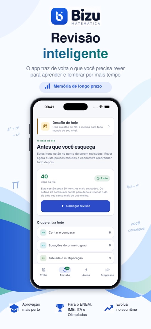 Tela do aplicativo: Revisão do dia
